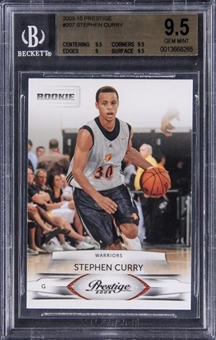 2009-10 Panini Prestige #207 Stephen Curry Rookie Card - BGS GEM MINT 9.5